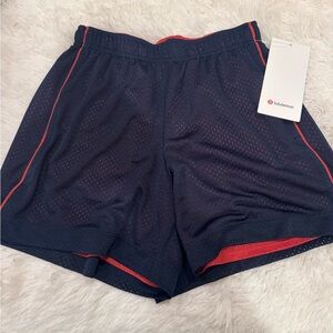 Lululemon Dark Blue Shorts with Red Accents NWT